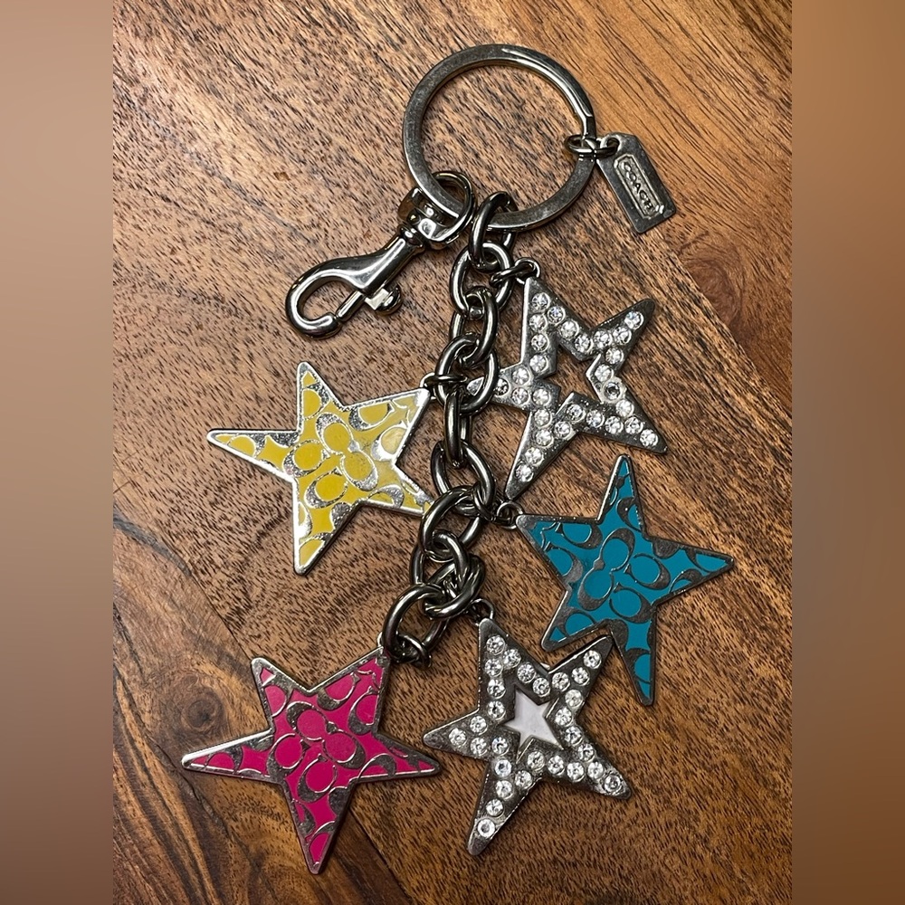 COACH Star Banger Bag Charm w/Rhinestone Embellishments